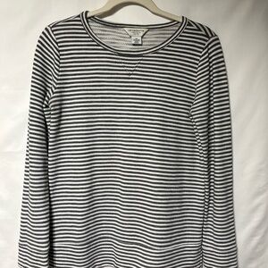 Liz Claiborne Black and‎ White Striped Sweatshirt